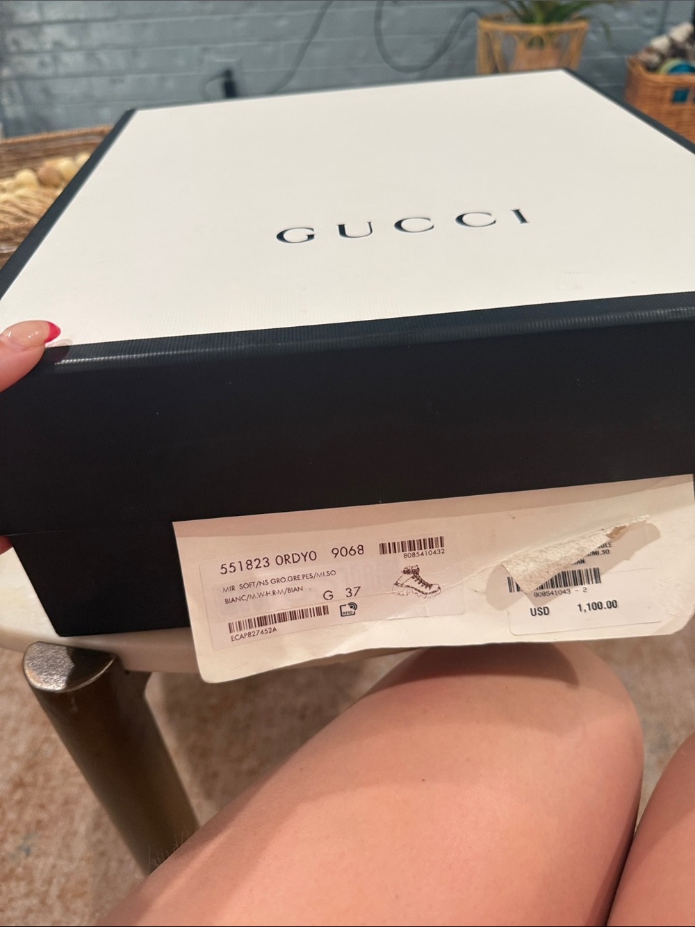 White rare gucci combat boots